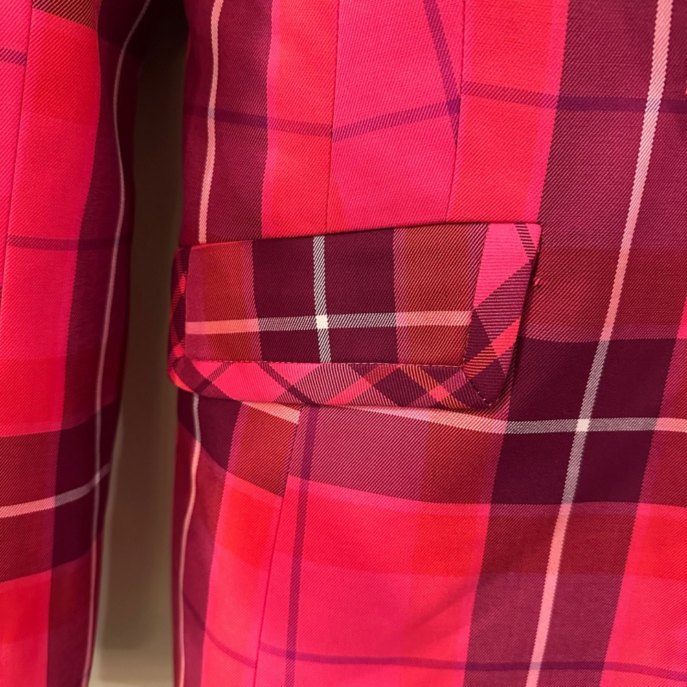 NWT Trina Turk Planet Blazer Sz 6 Plaid Career Business Party Statement Jacket - Picture 7 of 12